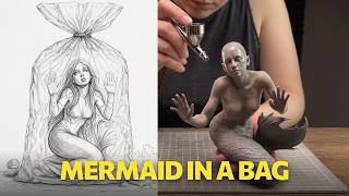 Starting a Mermaid in a Plastic Bag Diorama Live