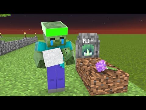 My Father the Hero - Baby Zombie Life Story -  Minecraft Animation