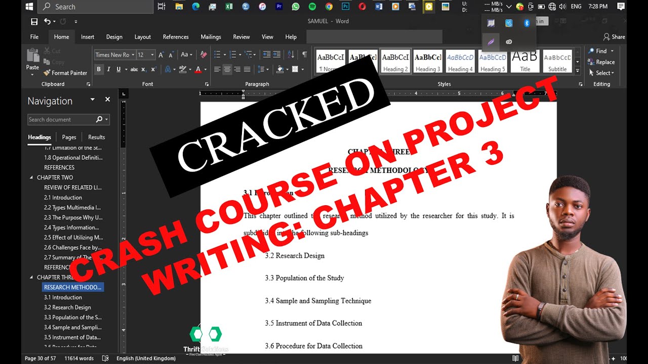 CRASH COURSE ON PROJECT WRITING: CHAPTER 3 (RESEARCH METHODOLOGY)