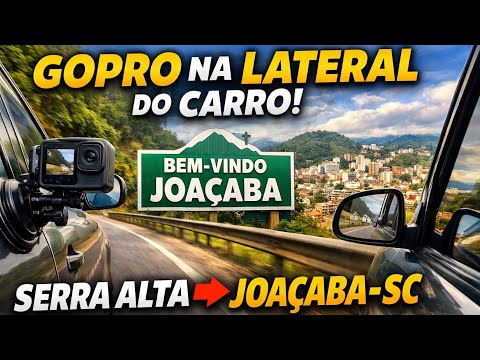 GoPro na Lateral do Carro 🚗 Serra Alta até o Centro de Joaçaba-SC | Imagens Incríveis da Estrada 🏞️📹