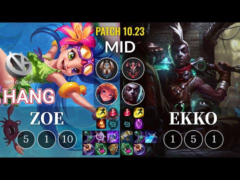 VG Hang Zoe vs Ekko Mid - KR Patch 10.23