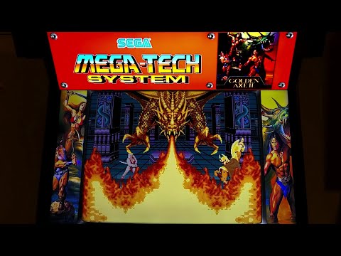 Golden Axe II (Sega Mega-Tech) Arcade Cabinet MAME Playthrough w/ Hypermarquee