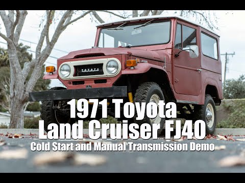 Thumbnail for 1971 Toyota Land Cruiser FJ40 cold start and 2-speed overdrive demo by Toyota FJ40