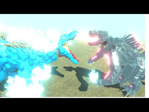 DRAGONSAURUS VS SHINGODZILLASAURUS EPIC BATTLES - ANIMAL REVOLT BATTLE SIMULATORS