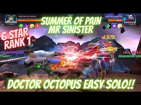 6 Star Rank 1 Dr. Octopus Easily Solos Summer of Pain Mr Sinister!!