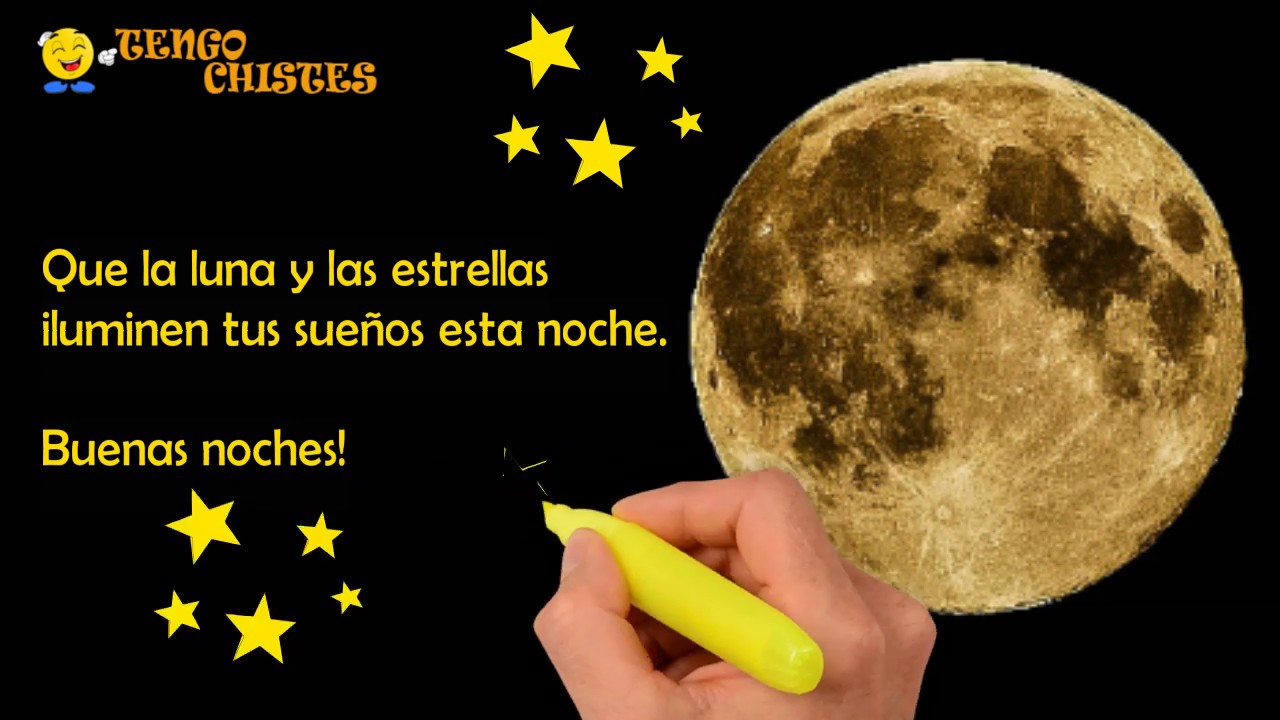 Buenas noches - La luna y las estrellas