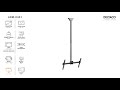 Teleskopinis viso judesio LED / LCD lubinis laikiklis DELTACO OFFICE 37-70 ", 1060 - 1560 mm, iki 50kg, juodas / ARM-0401