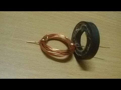 How to make DC motor at home , homemade electric motor easy , by American Tech Video