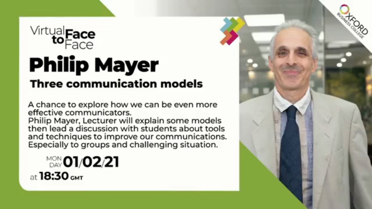 A chance to explore how we can be even more effective communicators - Philip Mayer