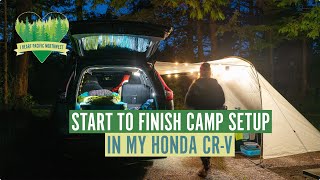 Start to Finish Camp Setup in My Honda CR-V