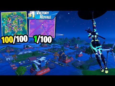 I Got 100 Fans to Compete by ONLY Landing at the NEW Pleasant Park!