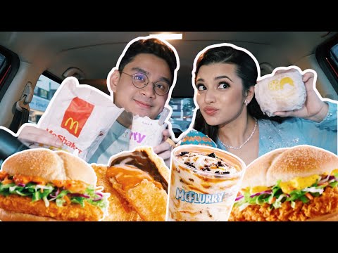 trying mcdonald's new menu with my boyfriend 🍔🍦🍟