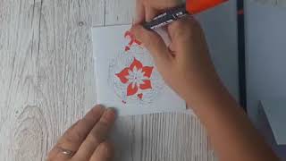 Creating a Festive Floral Christmas Card with POSCA’s Make Today Kit