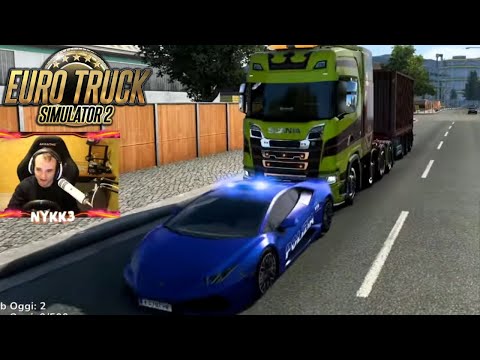 EURO TRUCK SIMULATOR 2 - SCORTATO DALLA POLIZIA @PoderakGames - GAMEPLAY ITA