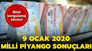 Milli Piyango Çekiliş Sonuçları 9 Ocak 2020