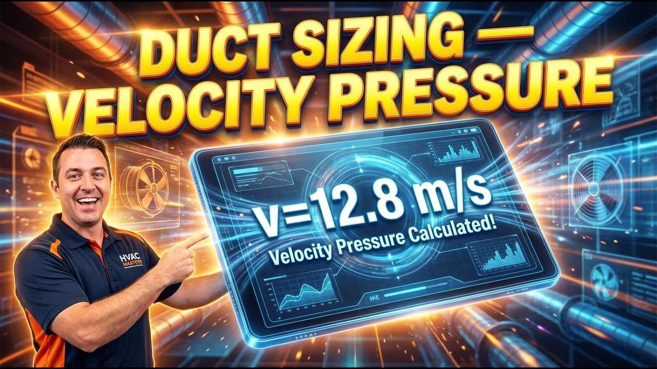 Duct Sizing Calculator — Velocity Pressure