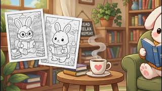 Cute Bunny Coloring Book for Adults 🐰 | Cozy Book Haven