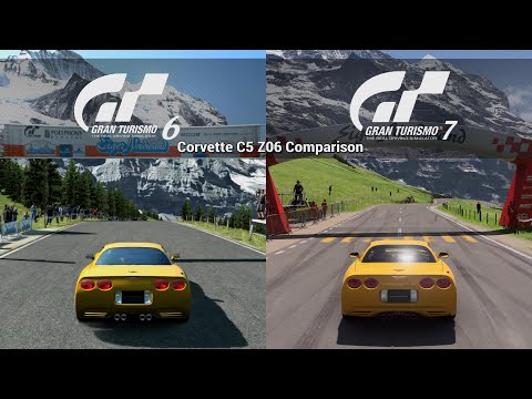 Gran Turismo 7 & Gran Turismo 6 Comparison - Corvette C5 Z06 & Eiger Nordwand [PS5Pro/PS3]