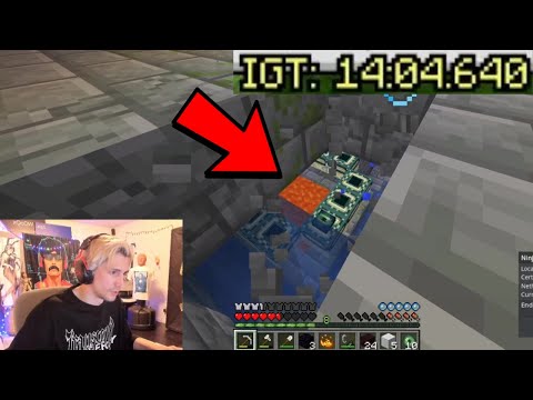 xQc found the Endgame Portal at 14:04...