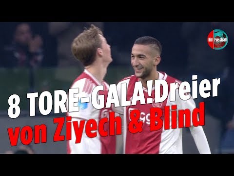 2x Hattrick! Ziyech & Blind treffen bei Gala | Ajax - De Graafschap 8:0 | Highlights | Eredivisie