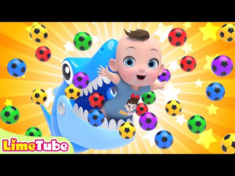 Baby Shark Color Balls Slide | The Boo Boo| Nursery Rhymes & Kids Songs | Kindergarten | LimeAndToys