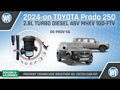 Provent Catch Can Kit Installation for 48 Volt Toyota LC Prado 2024-on 250 Series 2.8L 1GD PROV-56