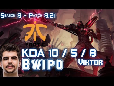 FNC Bwipo VIKTOR vs AKALI Top - Patch 8.21 KR Ranked