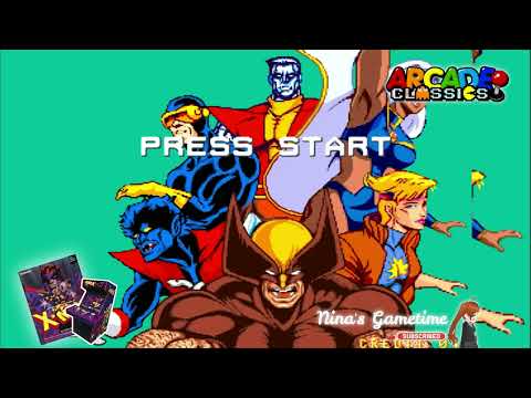 ( Arcade Game )  X-Men All Characters display & Opening Intro（1992）Classic Video Game (エックス・メン)