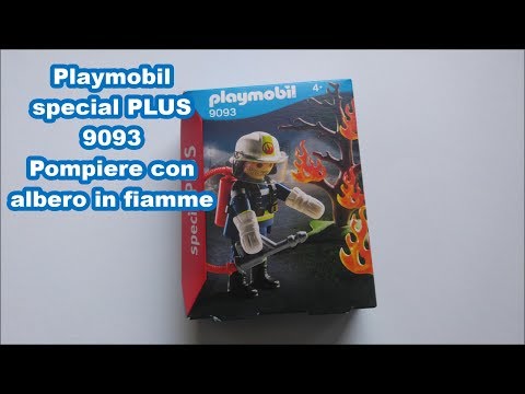 Playmobil 9093 pompiere con albero in fiamme (special PLUS)