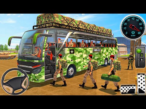 Offroad Army Bus Driving - US  Soldiers Transport Duty Driver 3D : Android Gameplay #2