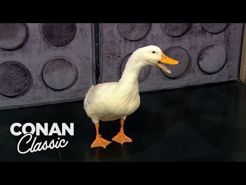 Conan Welcomes Back Quackers The Duck | Late Night with Conan O’Brien