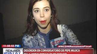 Desorden en conversatorio de Pepe Mujica en la UNPHU por falta de espacio