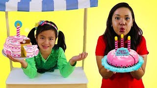Jannie Pretend Play Baking with Happy Birthday Day Cake & Kitchen Toys