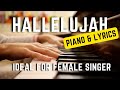 Hallelujah - IDEAL FOR FEMALE SINGER (Acoustic Piano Karaoke) Jeff Buckley