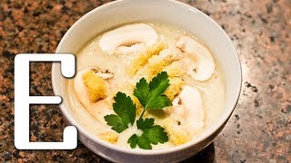 Смотреть онлайн Грибной крем суп из шампиньонов