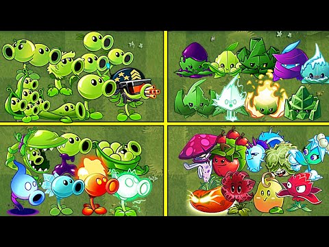 15 Best Team Plants Peashooter + Mint - Who Will Win? - PvZ2 Plants vs Plants Battles