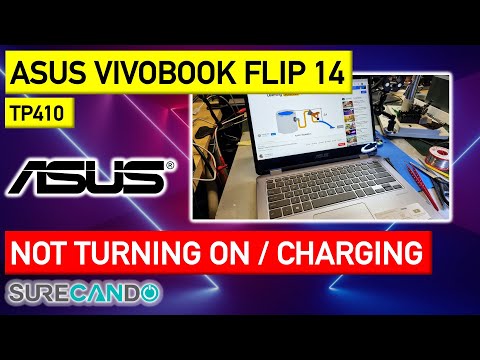 ASUS VivoBook Flip 14 Not turning on or charging. Repair. Liquid damage. TP410U