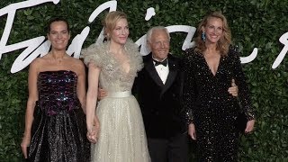 Julia Roberts, Cate Blanchett, Giorgio Armani at the British Fashion Awards 2019