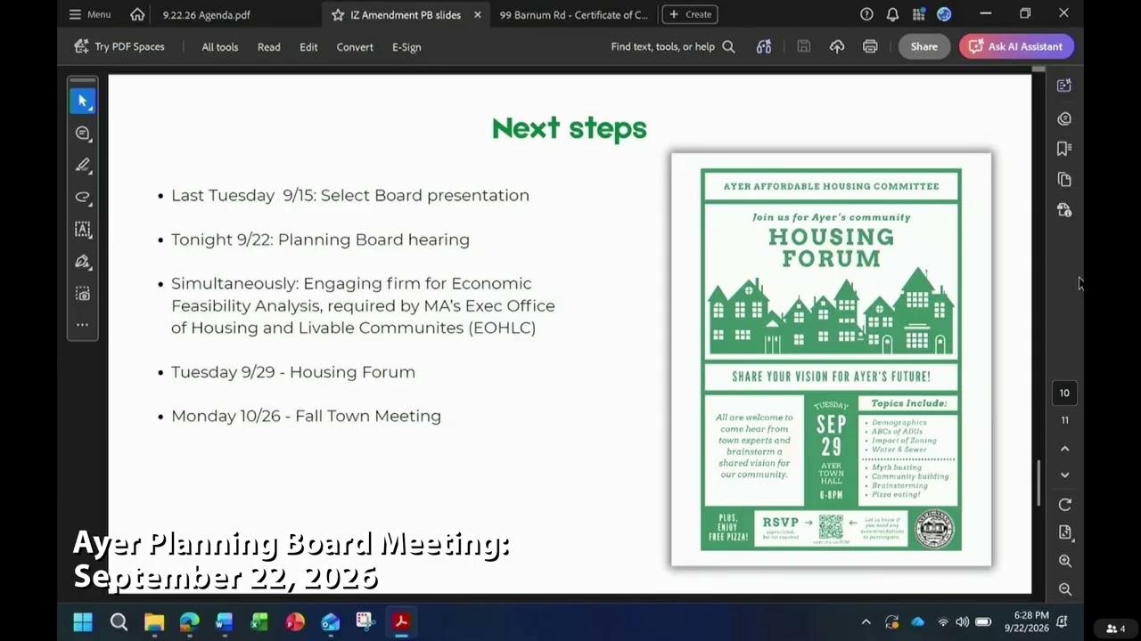 From the Planning Board