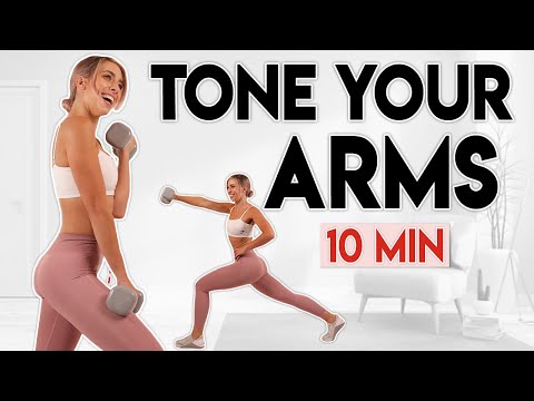 TONE YOUR ARMS with Weights (burn fat & sculpt) | 10 min Workout