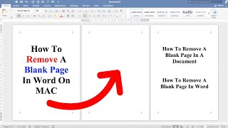 How To Remove a Blank Page In Word on MAC