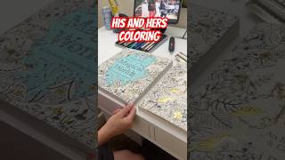 His and Hers Coloring. Johanna Basford Magical Worlds and Magical Jungle #coloring #johannabasford
