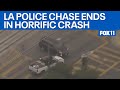 Police Pursuit Ends In Horrific Crash In South LA