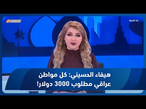 شاهد بالفيديو.. هيفاء الحسيني: كل مواطن عراقي مطلوب 3000 دولار!