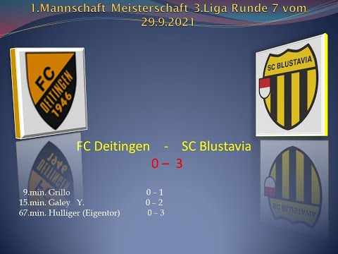 1.Mannschaft Meisterschaft 3.Liga FC Deitingen - SC Blustavia