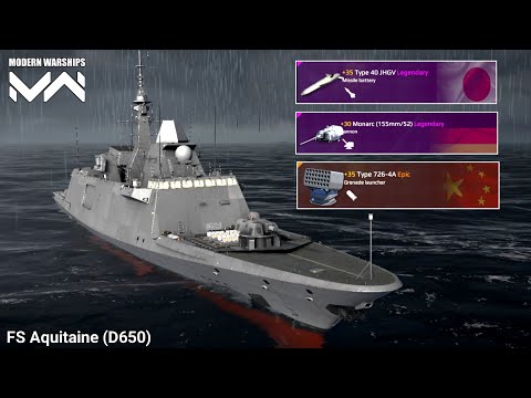 FS Aquitaine (D650) - Shop Equipment Full Gameplay - Modern Warships