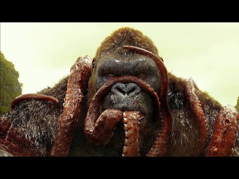 KING KONG vs GIANT SQUID Fight Scene : Skull Island (2017) Movie Clip HD