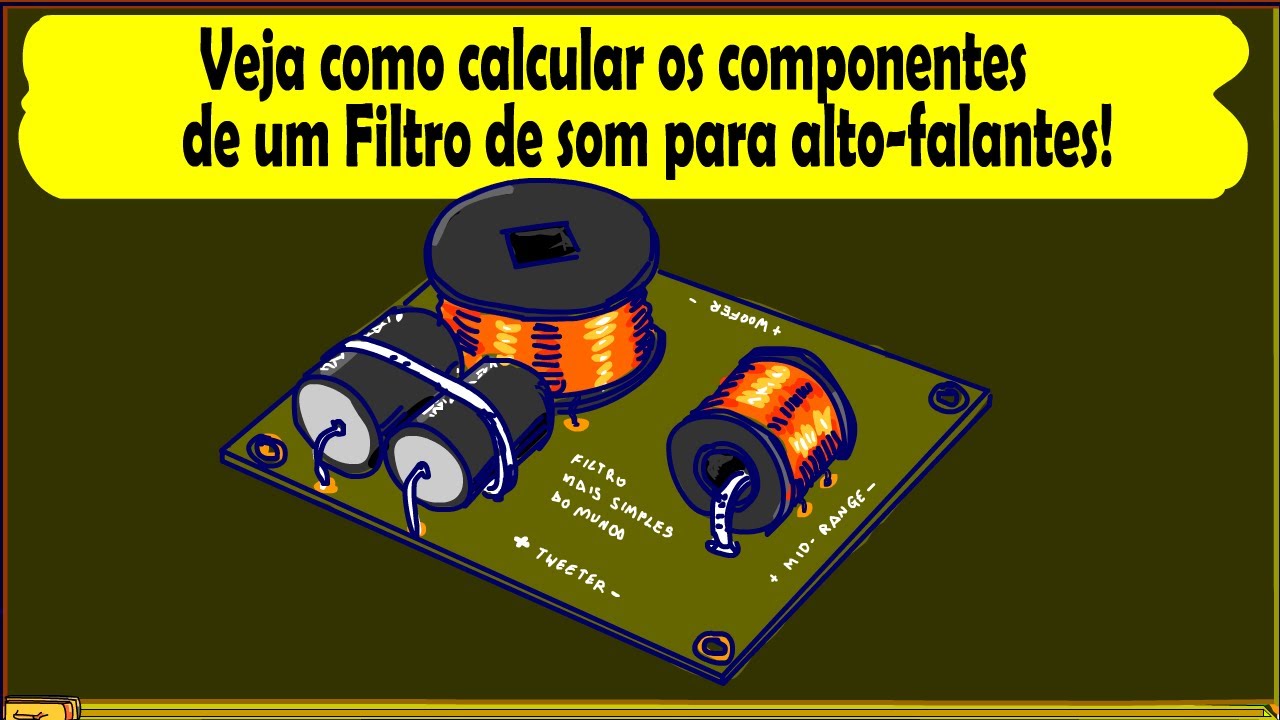 Veja como calcular os componentes de um Filtro de som para alto falante!