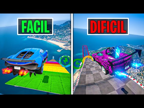 MEGA RAMPA CON COCHES ALEATORIOS PERO CADA VEZ ES MAS DIFICIL - GTA 5 ONLINE