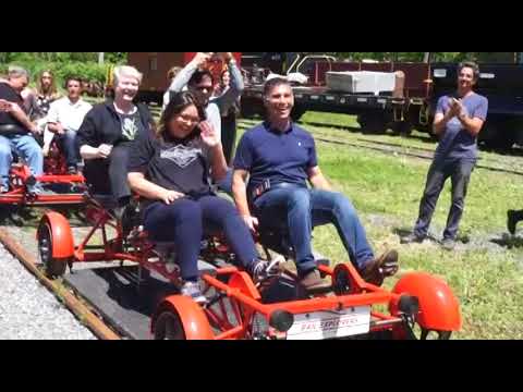 Rail bikes in the Catskills